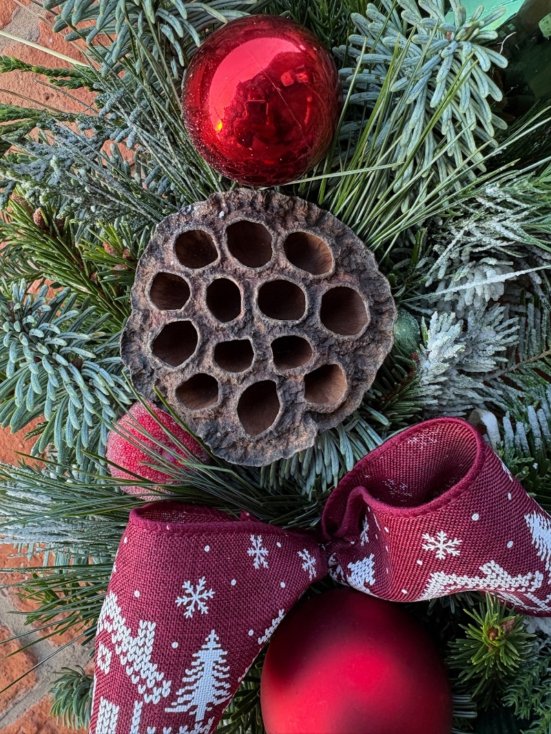 Reds & Greens Festive Door Wreath