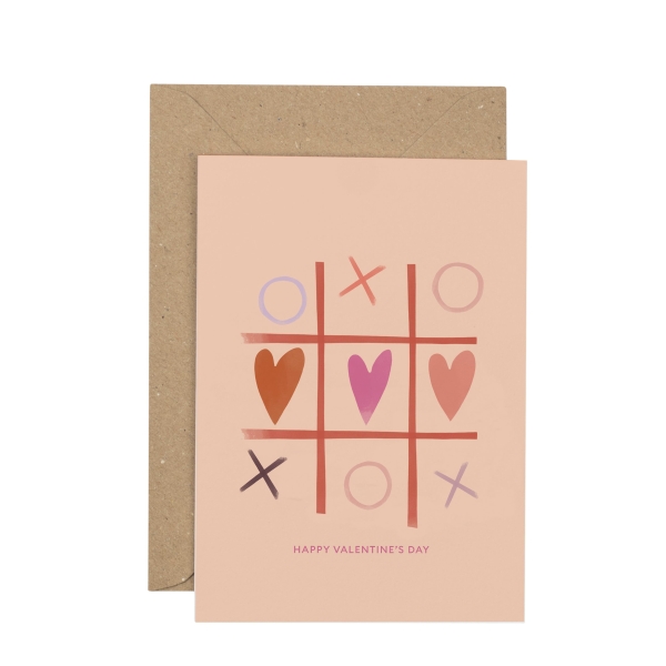 Noughts & Crosses Love You Card