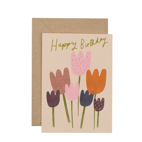 Tulip Birthday Card