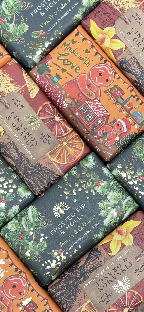 English Soap Company Soap Bars   Festive