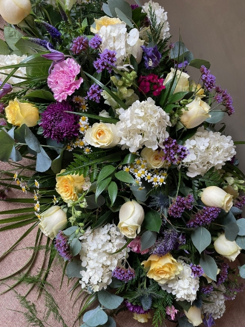 Double Ended Casket Spray Pastel